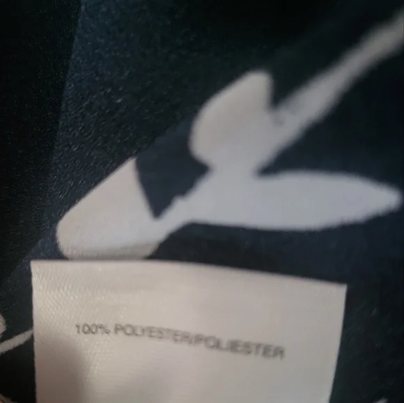 Nine West Black and White Wrap Blouse Short Sleeve - Picture 5 of 6